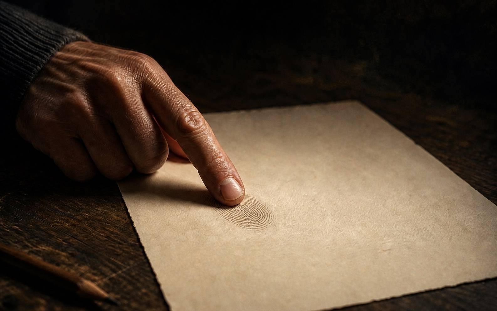 Faint unintended mark left across a blank page