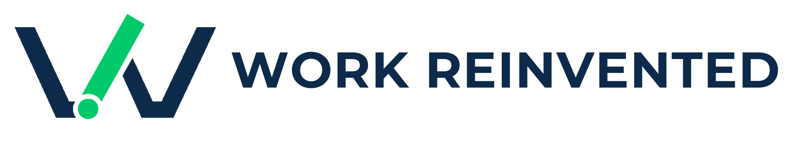 Work Reinvented wordmark banner on a light background
